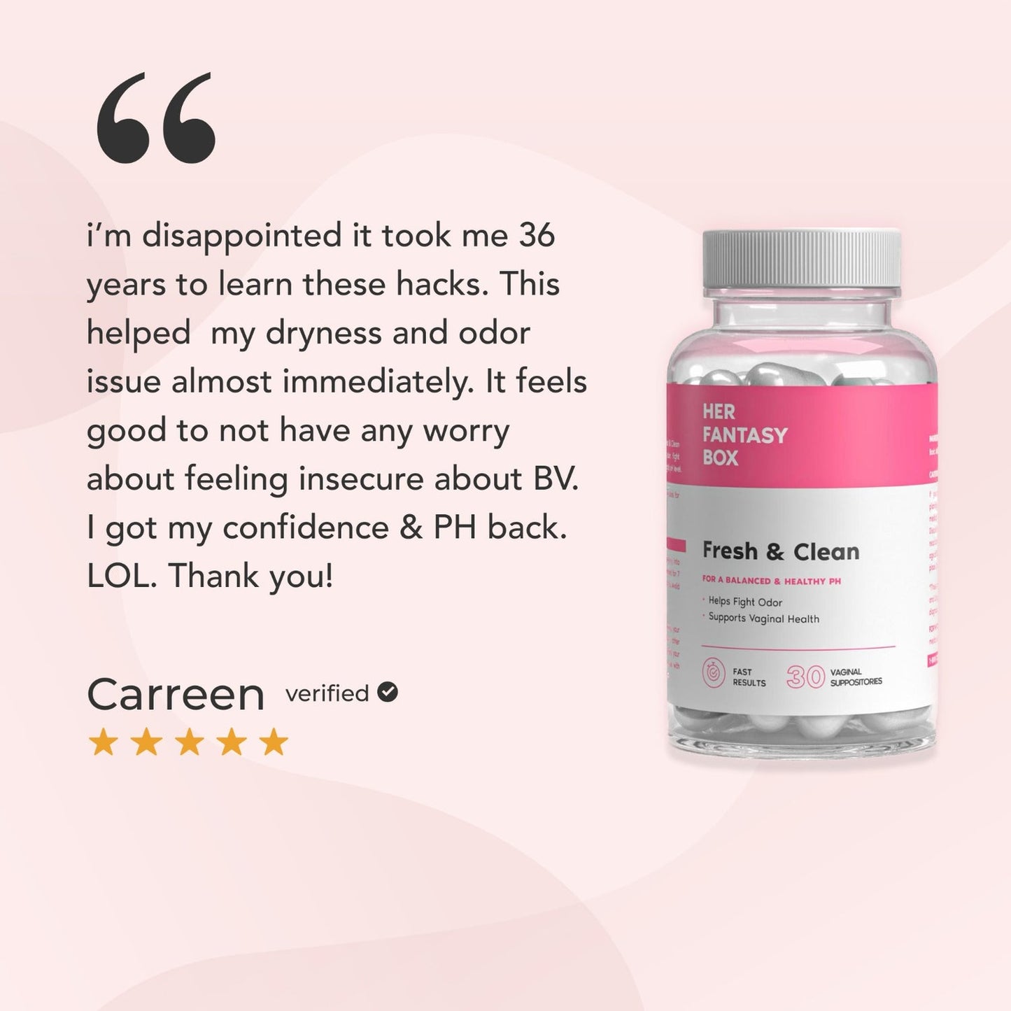 Fresh Restore - PH Balancing Boric Acid Vaginal Suppository